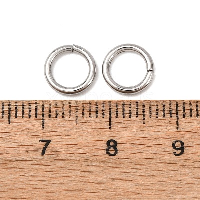 Tarnish Resistant 304 Stainless Steel Open Jump Rings X-STAS-Q186-02-8x1.2mm-1