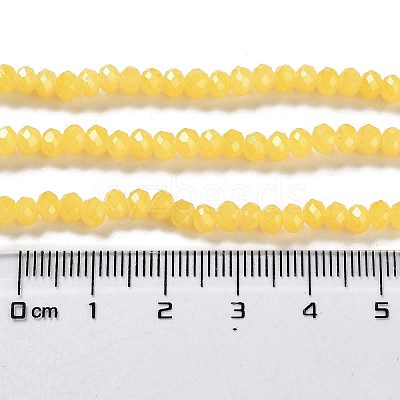 Baking Paint Imitation Jade Glass Bead Strands X-DGLA-A034-J4MM-A30-1