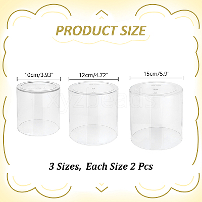 6Pcs 3 Styles Plastic Hydroponic Vase AJEW-AR0005-56-1