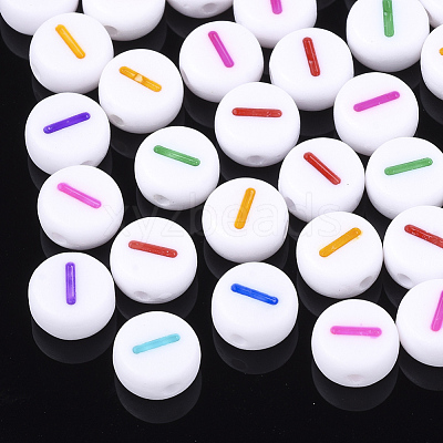 Initial Acrylic Beads X-OACR-E001-20I-1