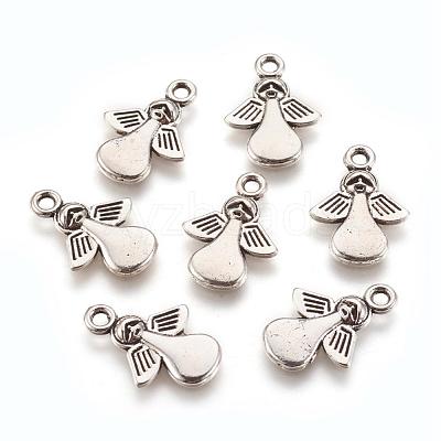 Tibetan Style Angel Alloy Pendants TIBEP-A579-AS-NR-1