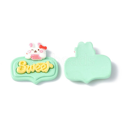 Opaque Resin Cabochons CRES-P023-01G-1