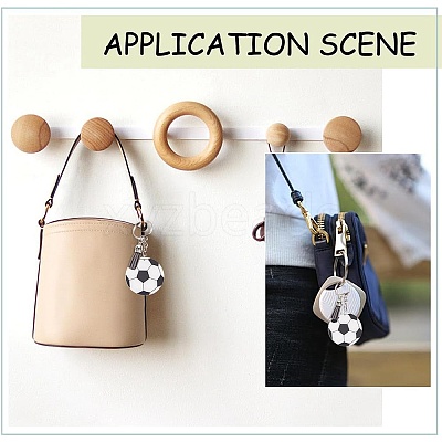 DIY Sports Ball Acrylic Pendant Keychain Making Kits DIY-SP0001-44D-1