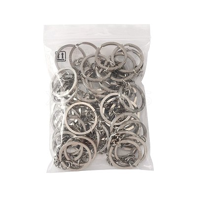 50Pcs Iron Keychain Ring IFIN-FS0001-56-1