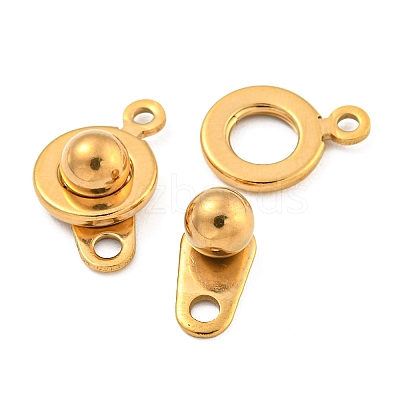 Ion Plating(IP) 201 Stainless Steel Snap Clasps STAS-F139-082G-1
