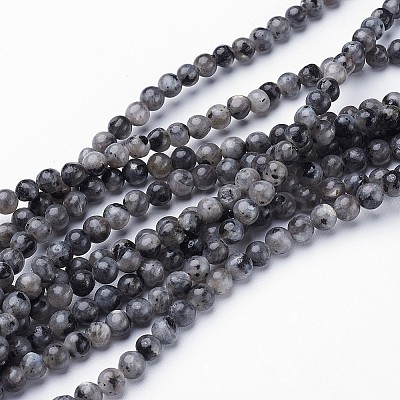 Natural Larvikite Beads Strands GSR3mmC128-1