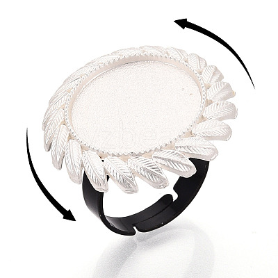 Adjustable Alloy & Iron Bezel Cup Ring Base with Rotatable Tray MAK-T012-11S-1
