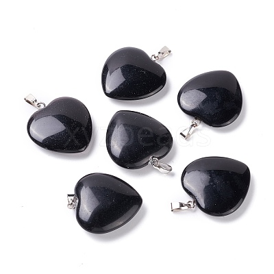 Natural Obsidian Pendants G-G956-B40-FF-1
