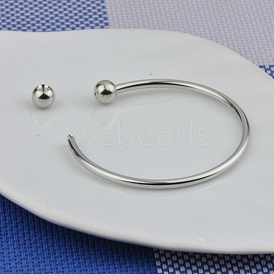 Brass European Style Bangle Making BJEW-WH0022-09P-1