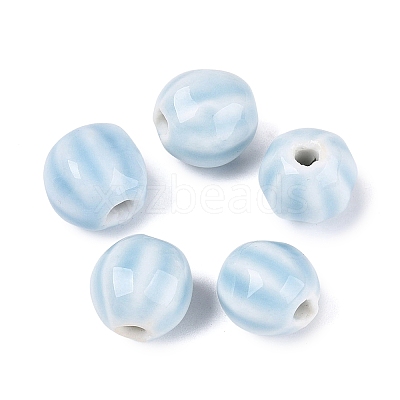 Vintage Porcelain Corrugated Beads PORC-N013-11K-1