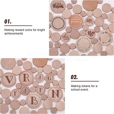 2Bag Beech Wooden Round Pieces WOOD-NB0002-77-1