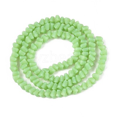 Frosted Opaque Glass Beads Strands GLAA-N017-4mm-16-1
