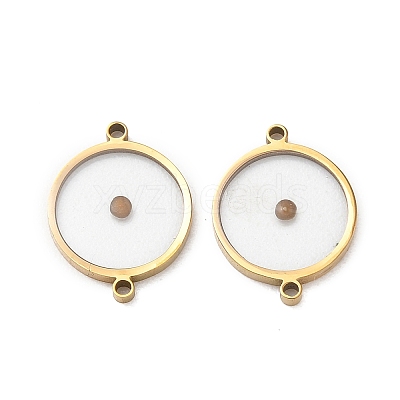 304 Stainless Steel & Mustard Seed Connector Charms SA-CBA5608-04G-1