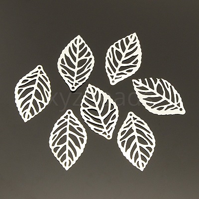 Leaf Iron Pendants KK-O015-20S-1