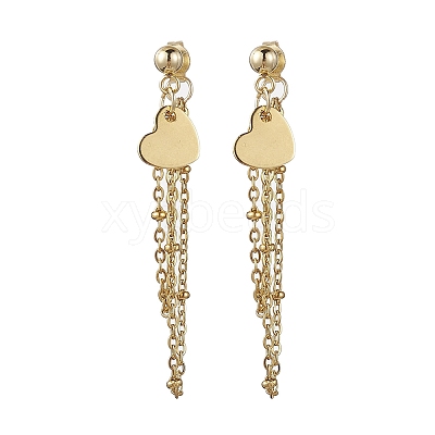 Golden 304 Stainless Steel Stud Earrings EJEW-JE05733-03-1