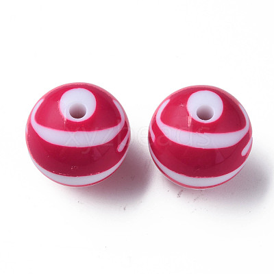 Opaque Striped Acrylic Beads MACR-S373-27C-03-1