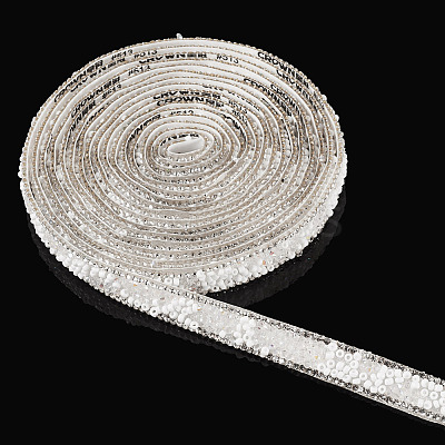 Hotfix Rhinestone Ribbon Trimming DIY-TAC0051-002D-1-1