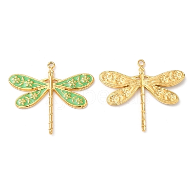 304 Stainless Steel Enamel Pendants STAS-K256-06G-02-1