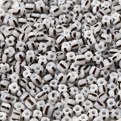 6/0 Opaque Colours Seep Glass Seed Beads SEED-F003-04A-12-1
