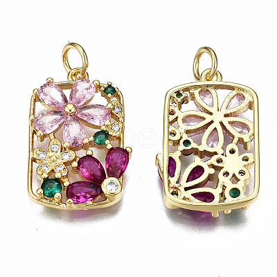 Brass Micro Pave Cubic Zirconia Pendants LS-ZIRC-Q200-010-NF-1