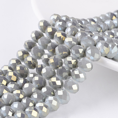 Electroplate Glass Beads Strands EGLA-A034-J4mm-Y02-1