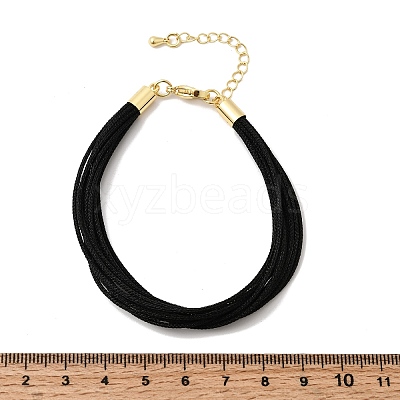 Polyester Metallic Braided Multi-strand Cord Bracelet for Bracelet Making BJEW-H642-02G-14-1