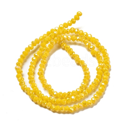 Electroplate Glass Beads Strands EGLA-XCP0001-14-1
