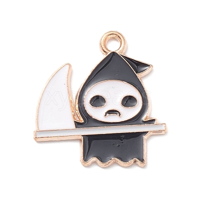 Halloween Alloy Enamel Pendants ENAM-P248-01G-F-1
