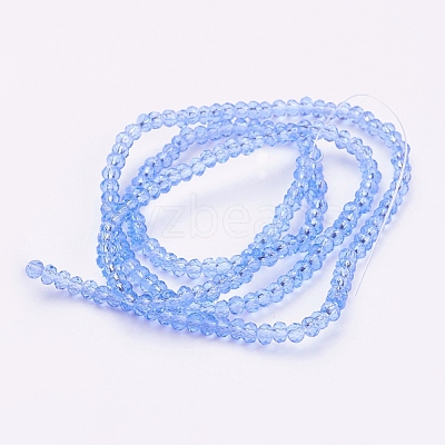 Transparent Glass Beads Strands X-GLAA-R135-2mm-07-1