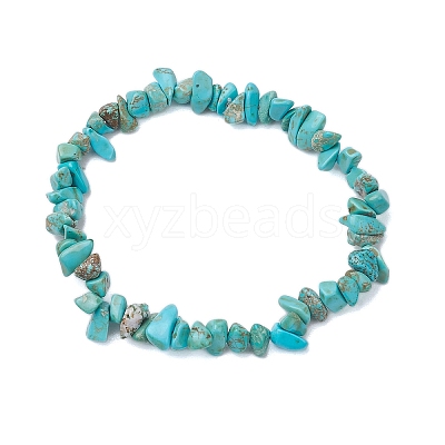 Dyed Natural Howlite Beads Kids Bracelets BJEW-JB10611-07-1