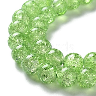 Crackle Glass Beads Strands X-CCG-Q001-10mm-11-1