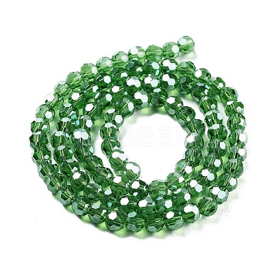 Electroplate Transparent Glass Beads Strands EGLA-A035-T6mm-A11-1
