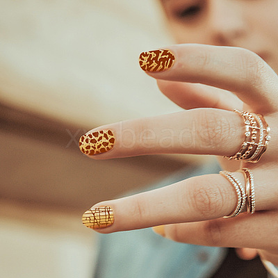 Stainless Steel DIY Nail Art Templates MRMJ-WH0092-002-1