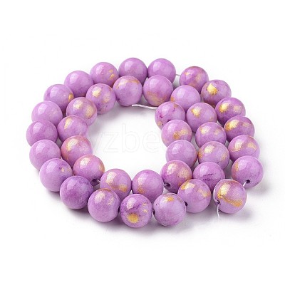 Natural Mashan Jade Beads Strands G-F670-A09-8mm-1