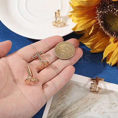 4 Pairs Alloy Cufflinks FIND-CA0011-40KCG-1