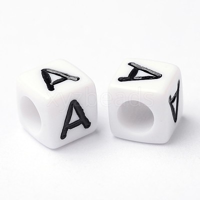 Acrylic Letter beads PL37C9308-A-1