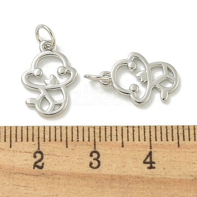 Rack Plating Brass Pendants KK-K386-01H-P-1