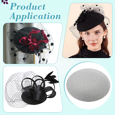 EVA Cloth Round Fascinator Hat Base for Millinery Magic FIND-WH0152-947C-1