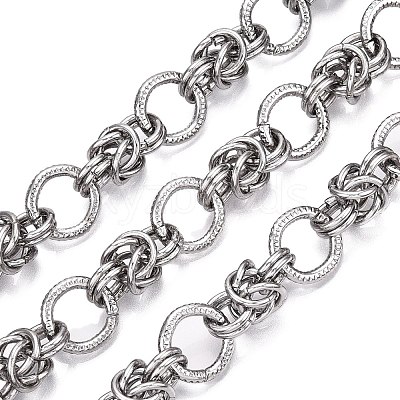 Alloy Round Ring Link Chains LCHA-N02-02P-1