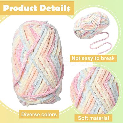 Super Bulky Chenille Polyester Yarn YCOR-FZC0001-01B-1