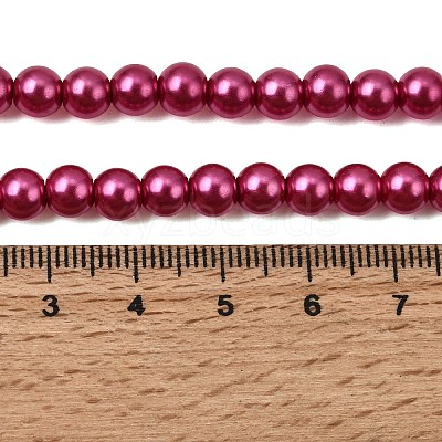 Eco-Friendly Dyed Glass Pearl Round Beads Strands HY-A008-6mm-RB058-1