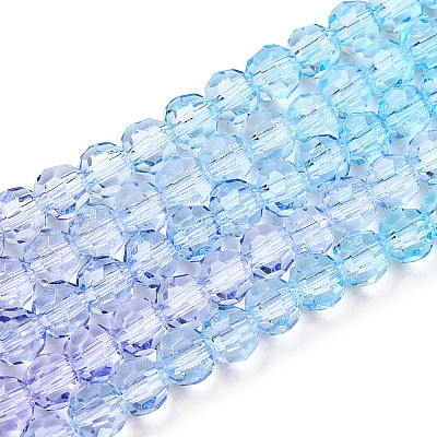 Transparent Glass Beads Strands GLAA-E036-07T-1