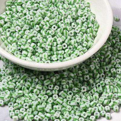 8/0 Opaque Colours Seep Glass Seed Beads SEED-F003-04B-06-1