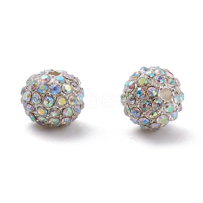 Alloy Rhinestone Beads X-RB-A034-10mm-A28S-1