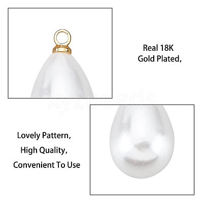 ABS Plastic Imitation Pearl Pendants KK-BC0010-75-1
