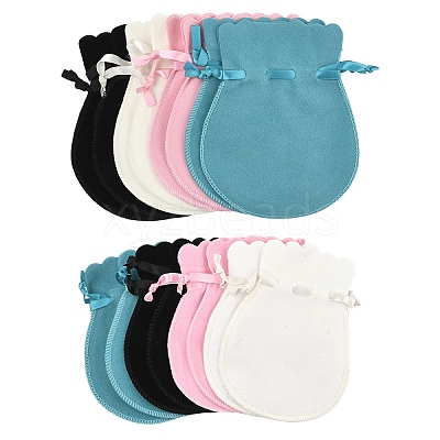 8Pcs 4 Colors Double Sided Velvet Bags TP-YW0001-06B-1