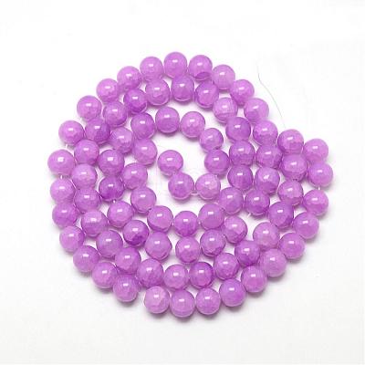 Baking Paint Crackle Glass Bead Strands DGLA-Q023-4mm-YS11-1