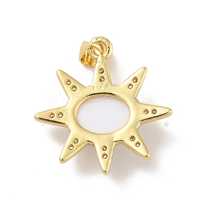 Brass Micro Pave Cubic Zirconia Pendants KK-B059-46G-A-1