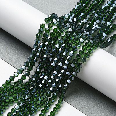 Transparent Electroplate Glass Beads Strands EGLA-A039-T3mm-A25-1