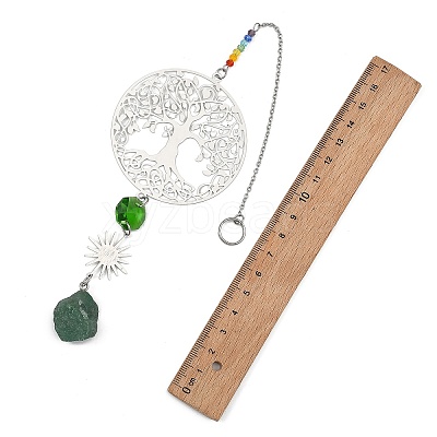 201 Stainless Steel Tree of Life Suncatcher HJEW-JM04875-02-1